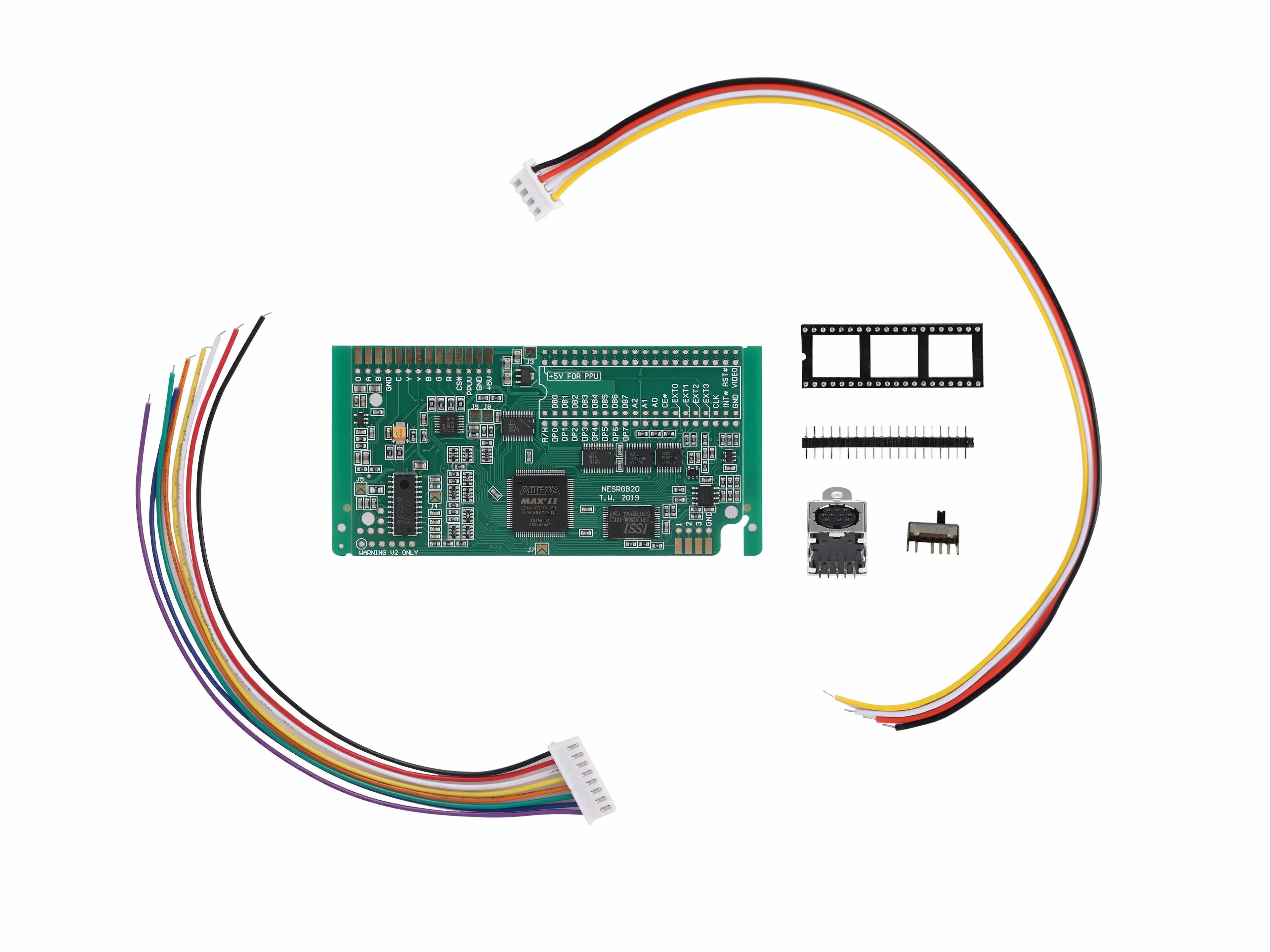 Kit de jeu Fc Famicom Nesrgb 2.0, console de jeux nostalgique N64 modifiée, pour deux, carte mère ré