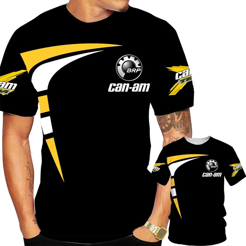 BRP Can Am moto impression 3D course T-shirt hommes personnalisé Hip Hop rue vêtements haut
