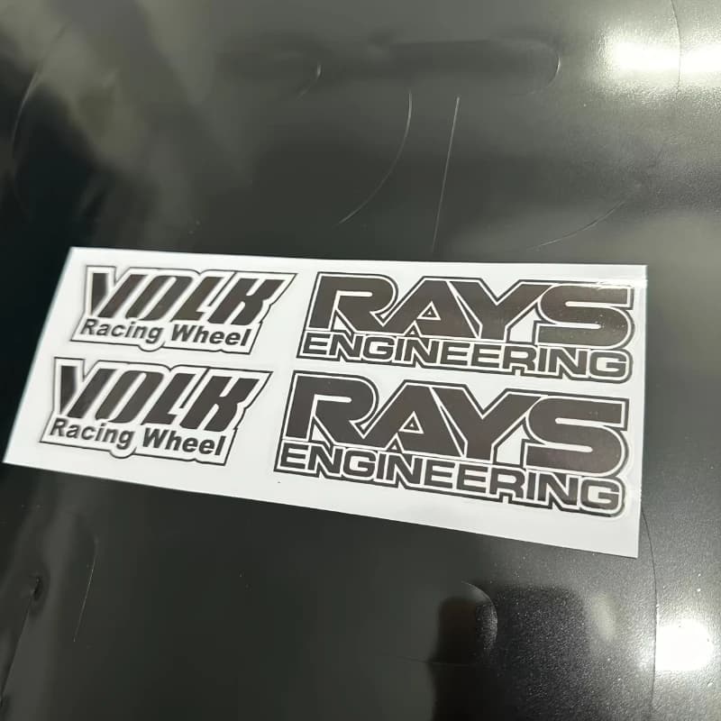 1 ensemble de décalcomanies d'ingénierie colorées pour roues de course VOLK et rayons, idéales pour