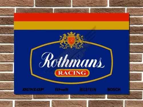Panneau métallique Rothmans Racing Livery, panneau de garage Le Mans, panneau en aluminium pour la d