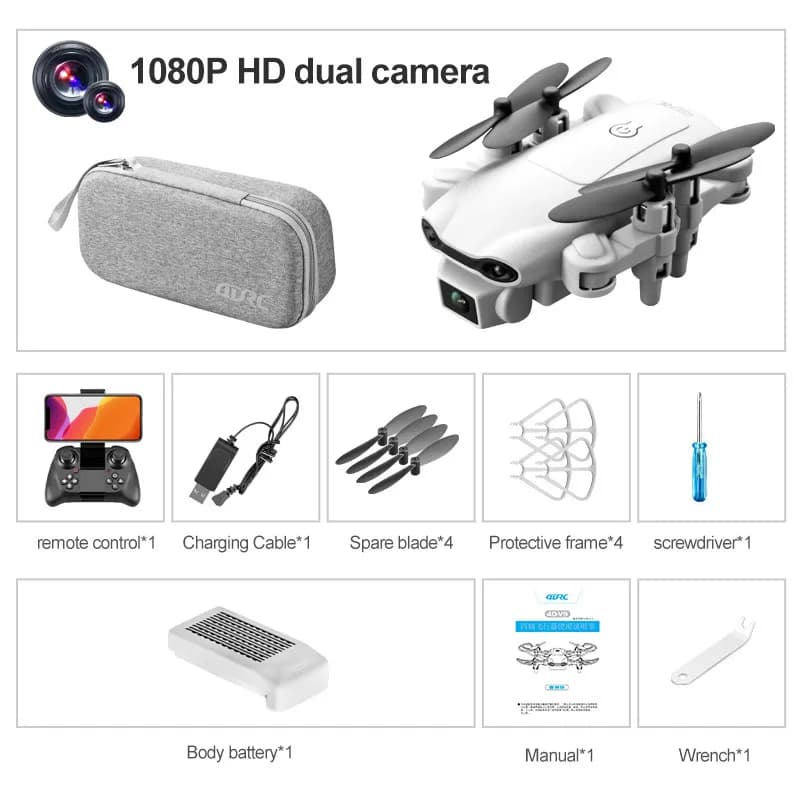 4DRC V9 Mini Drone avec caméra HD 4K 1080P WiFi FPV RC Drones pression d'air maintien d'altitude pli