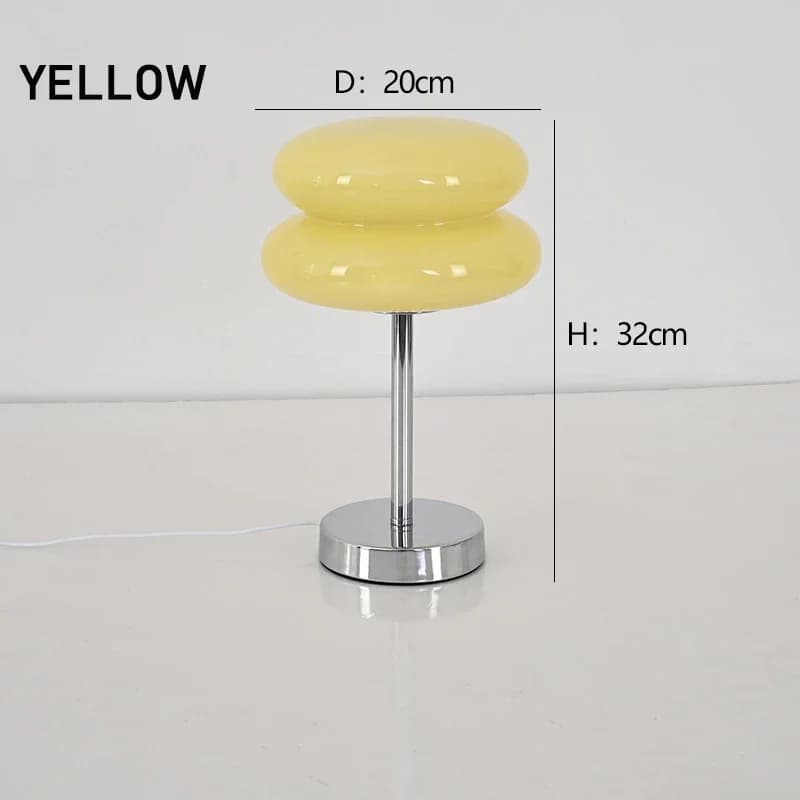 Lampe de bureau en verre teinté pour chambre d'enfant, lampe d'ambiance d'étude, décoration de la ma
