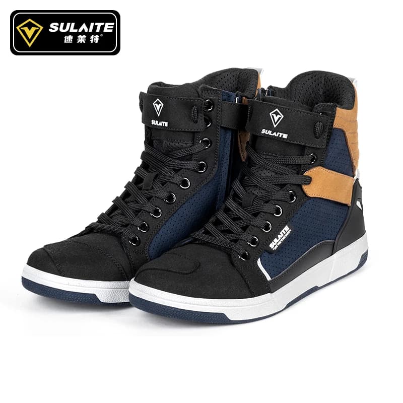 Hommes bottes de moto respirant Anti-chute cavalier course sur route chaussures décontractées bottes