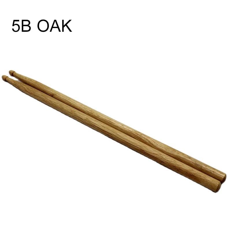 12 paires de baguettes de batterie 5A 5B en chêne et érable, multicolores, pour débutants