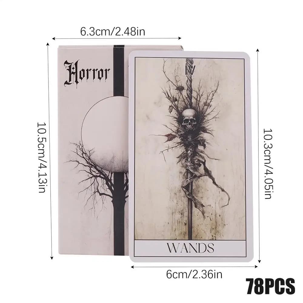 Jeu de cartes de tarot d'horreur pour oracle, 78 pièces, pour le destin, divertissement, fête