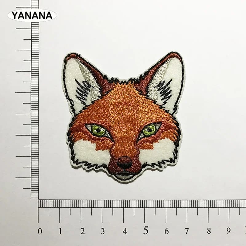 Patch renard pour vêtements, fer sur applique de couture brodée, Badge en tissu mignon, accessoires