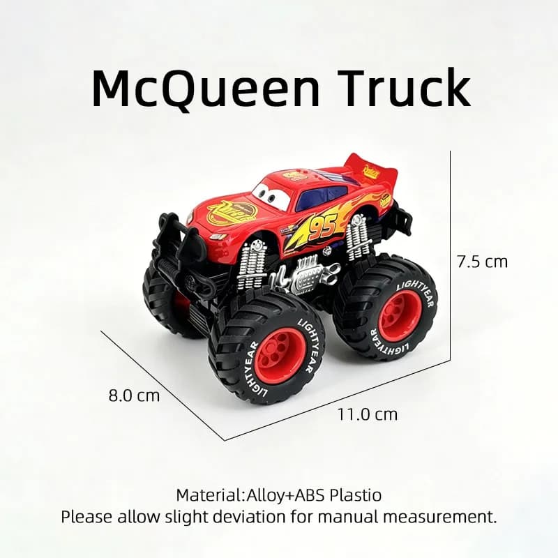 Voitures Monster Truck, voitures de course en métal, Lightning McQueen, Mater, Cruz Ramirez, Jackson
