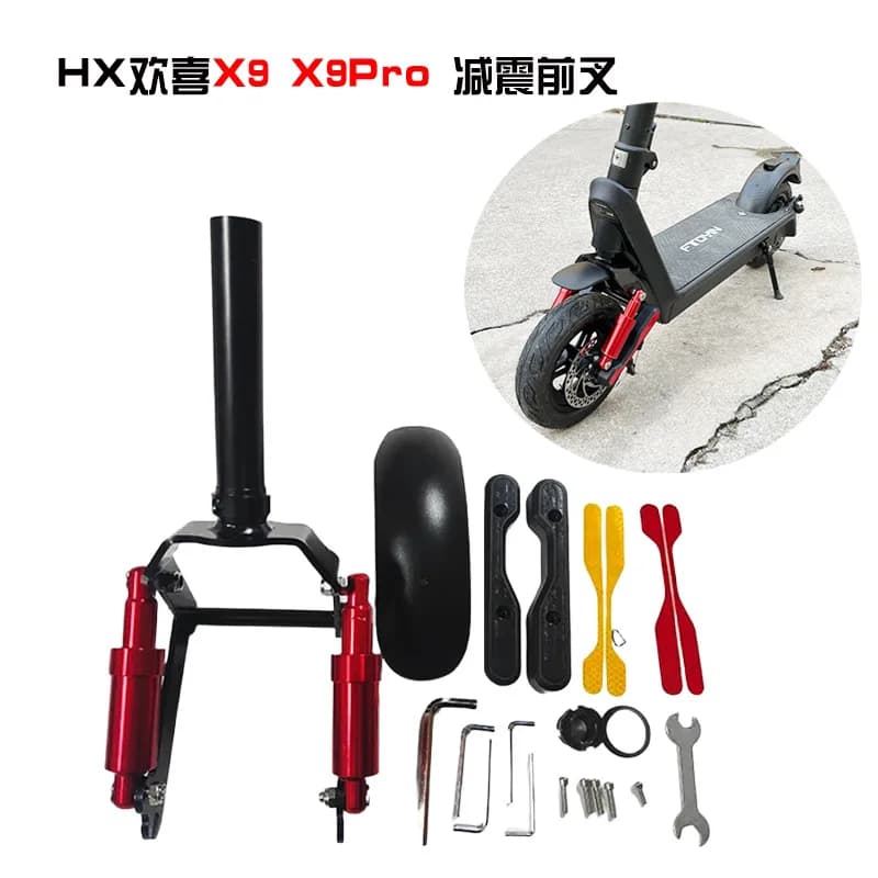 Kit de suspension de fourche et d'amortisseur avant pour trottinette électrique HX X9 X9PRO