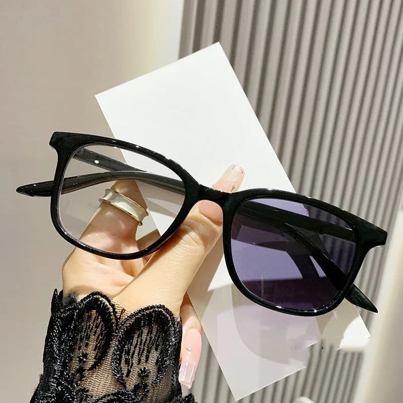Lunettes photochromiques pour myopie, avec dioptrie 0 TO -4.0, vintage, carrées, pour document proxy