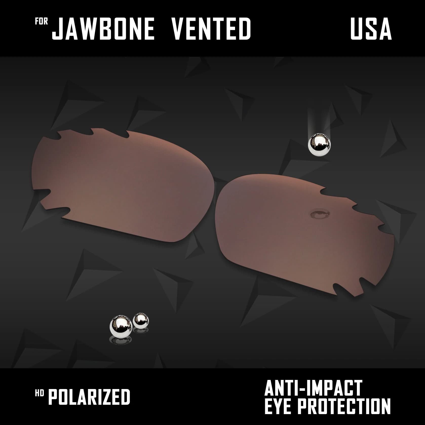 OOWLIT – lentilles de remplacement pour lunettes de soleil Oakley Jawbone ventilées et veste de cour