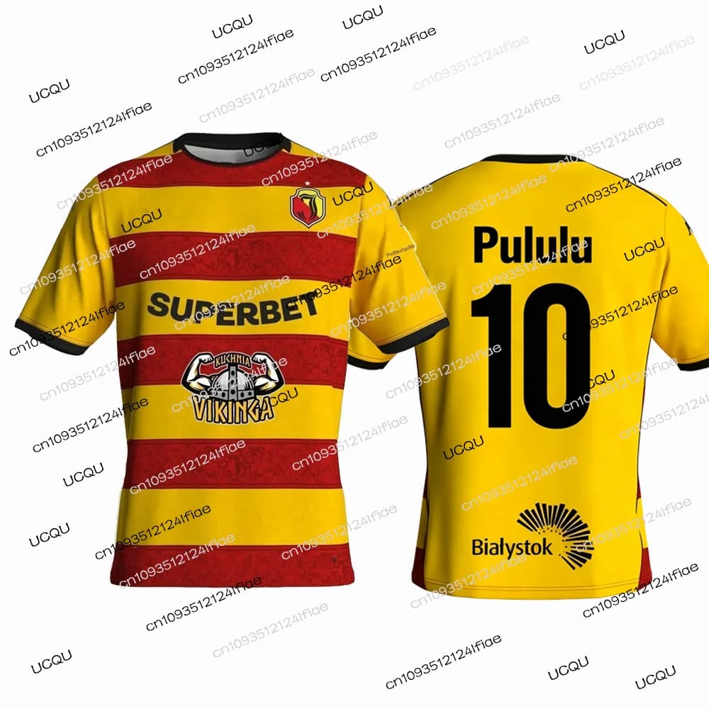 Nouveau Maillot de Football Białystok 25/26 - T-shirt de Football Polonais Jagiellonia Pululu 10 - M