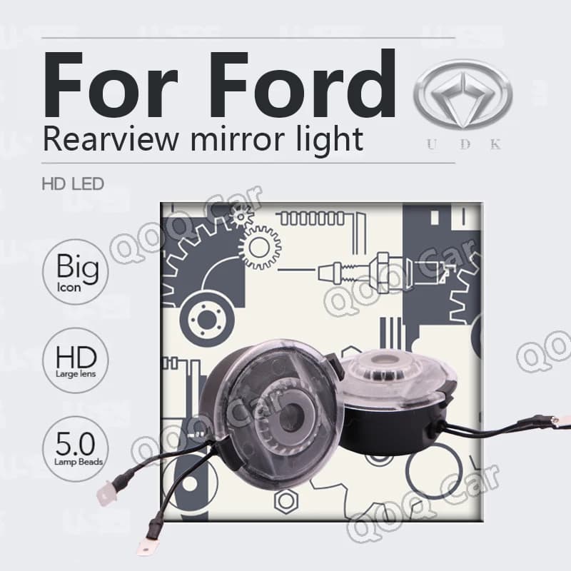 Lampe LED pour rétroviseur, ombre, flaque, pour Ford Expedition Fusion Ranger F150 Everest MK4 Edge 