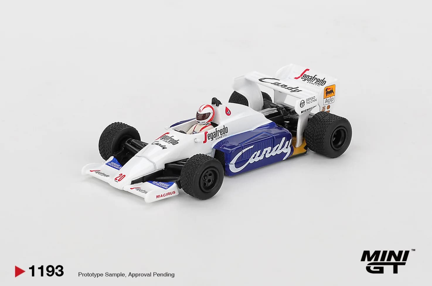 MINIGT 1:64 Toleman TG184 # 19 Ayrton Senna Modèle de voiture miniature