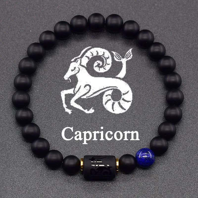 12 signes de Constellation Bracelet pour femmes hommes 12 Bracelet à breloques du zodiaque Homme cap