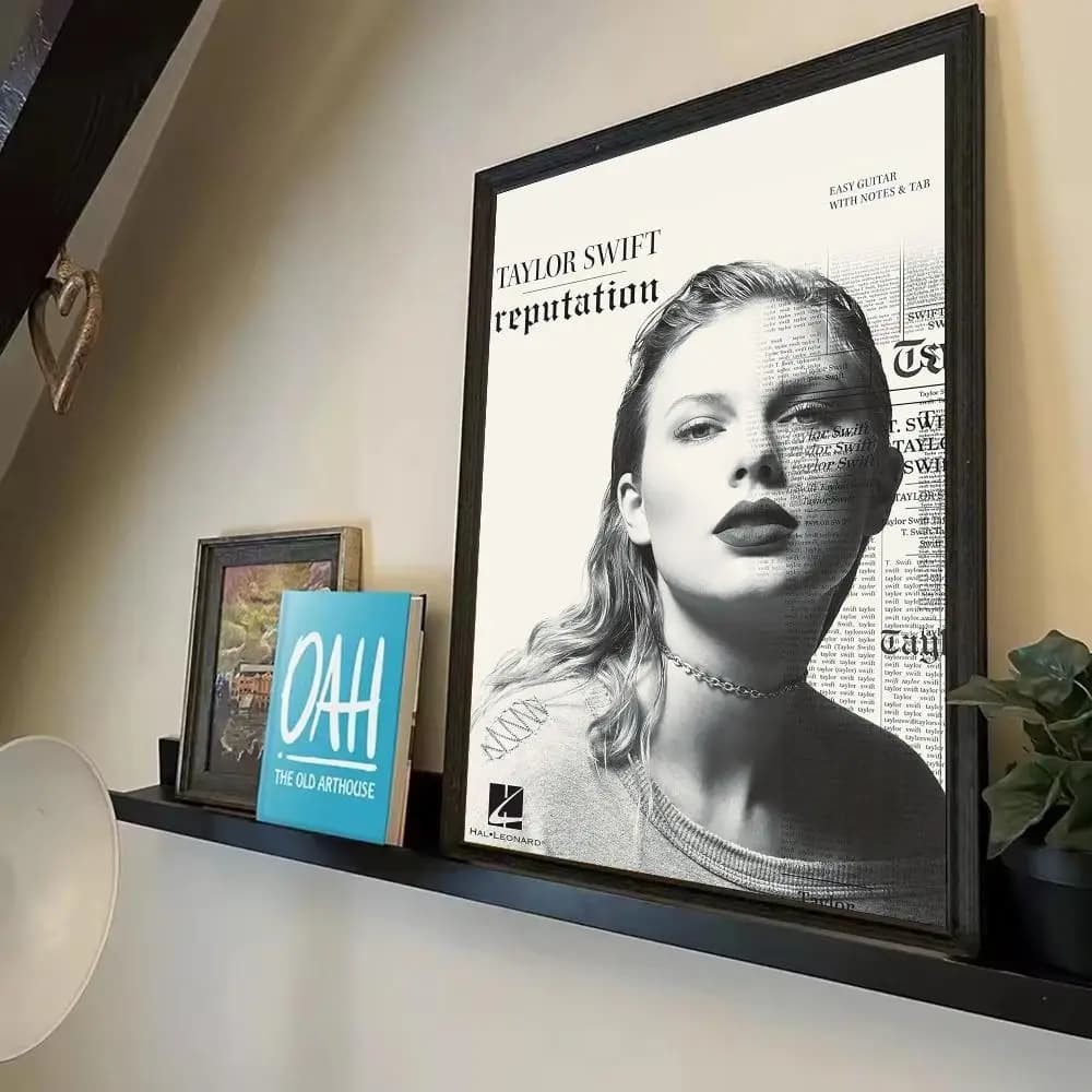 Affiche de chanteuse T-Taylor S-SwiftS, autocollante, sans cadre, en papier artistique imperméable, 