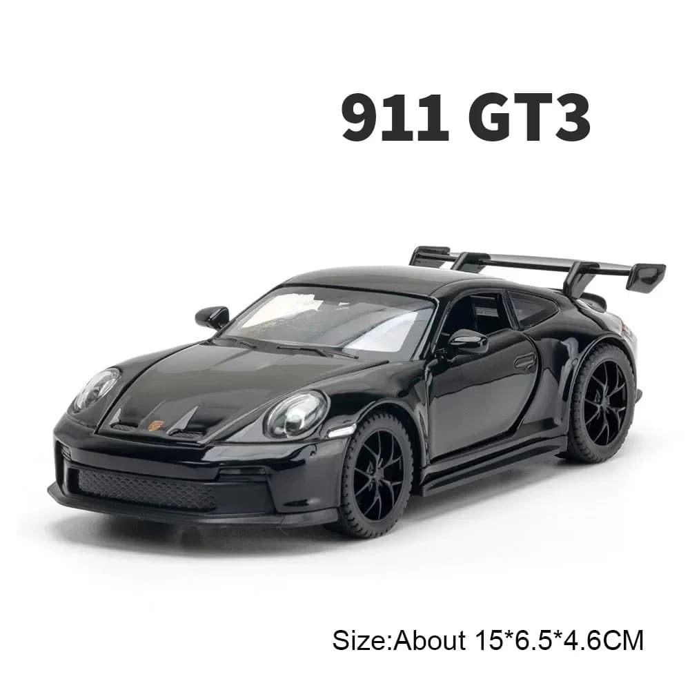 Modèle de voiture Pagani Huayra R 911 GT3 à l'échelle 1:32, modèle de supercar en métal avec pneus e