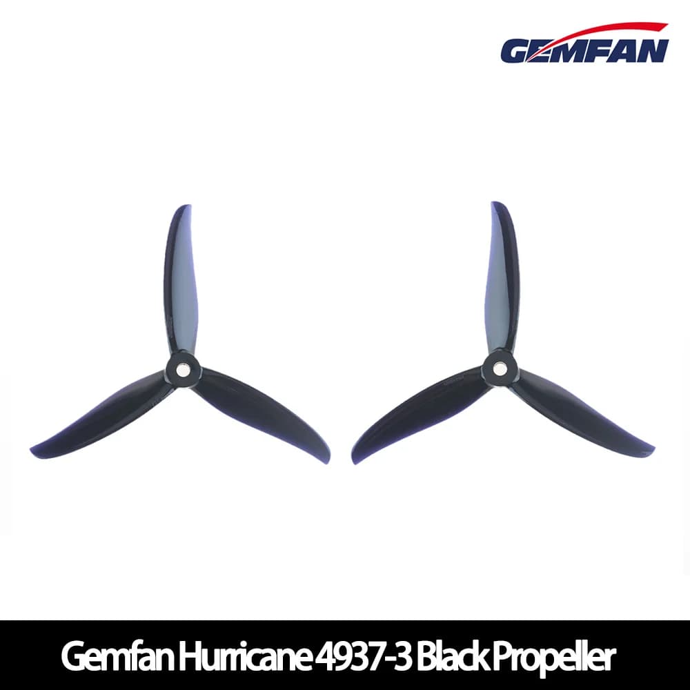 2 paires d'hélices à trois pales Hurricane 4937-3, Machine de croisement FPV, accessoires de Drone r