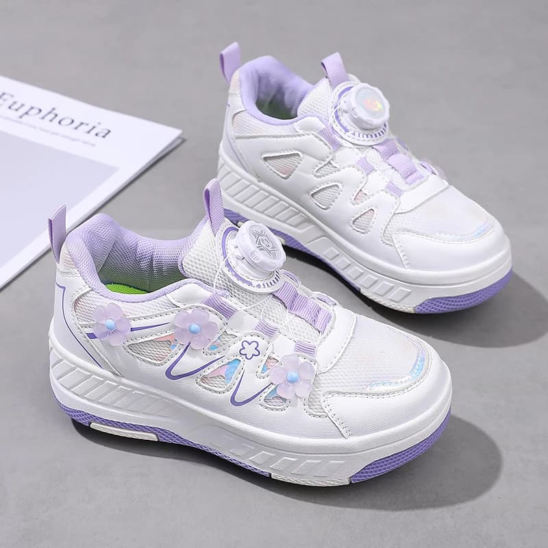 Nouvelles chaussures de patinage à roulettes amovibles pour garçons et filles, baskets de vitesse am