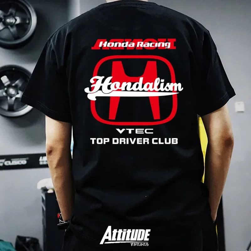 T-shirt 2026 Honda VTEC Racing Club – T-shirt graphique pour passionnés de voitures JDM – Haut en pu