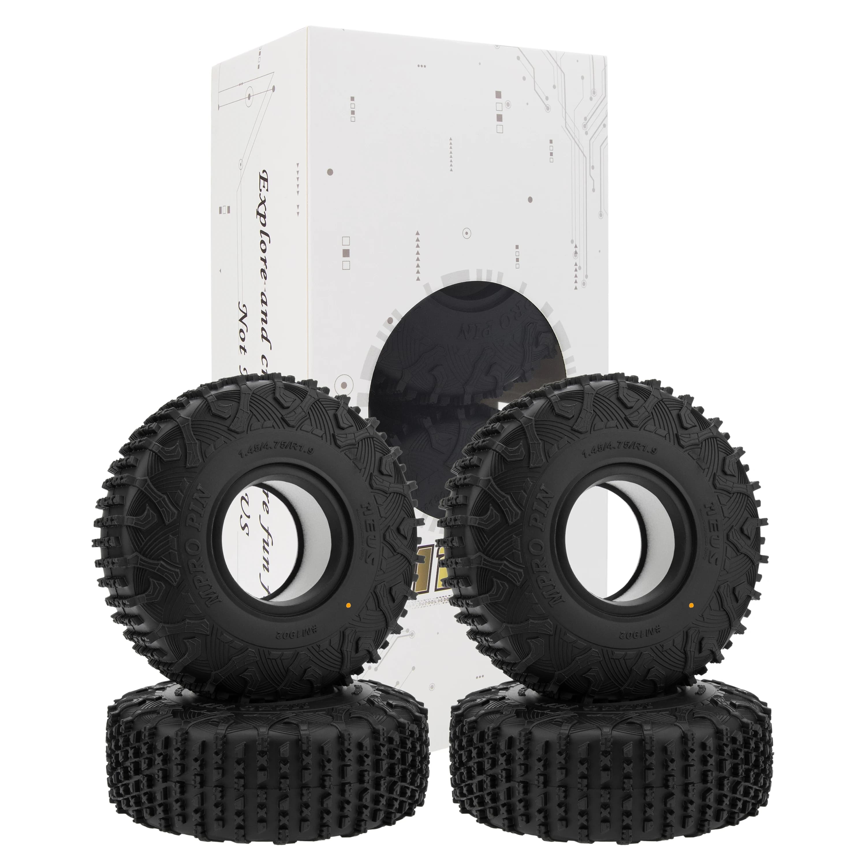 MEUS RACING 6 pneus sur chenilles Super Bouncer pour voiture sur chenilles Axial SCX10 Pro SCX10 TRX