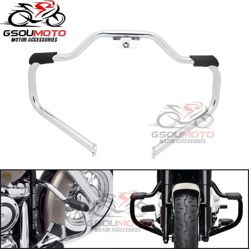 Barre de protection moteur pour Harley Softail Fat Boy Heritage Deluxe Slim Springer Street Bob Breakout Sport Glide 2018-UP