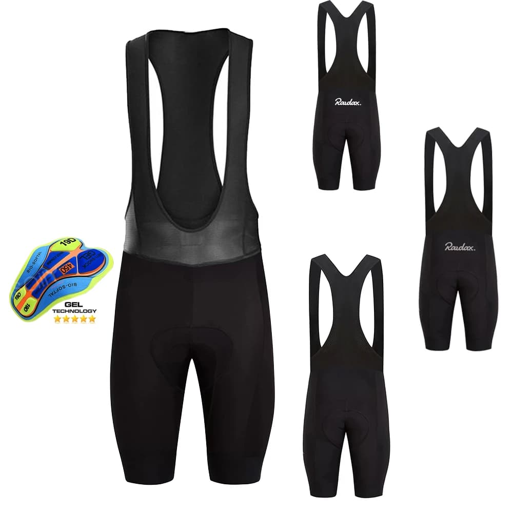 Raudax cuissard à bretelles de cyclisme 2025 hommes équipe de sport vtt cyclisme noir cuissard à bretelles femmes vélo équitation Shorts sport course Shorts