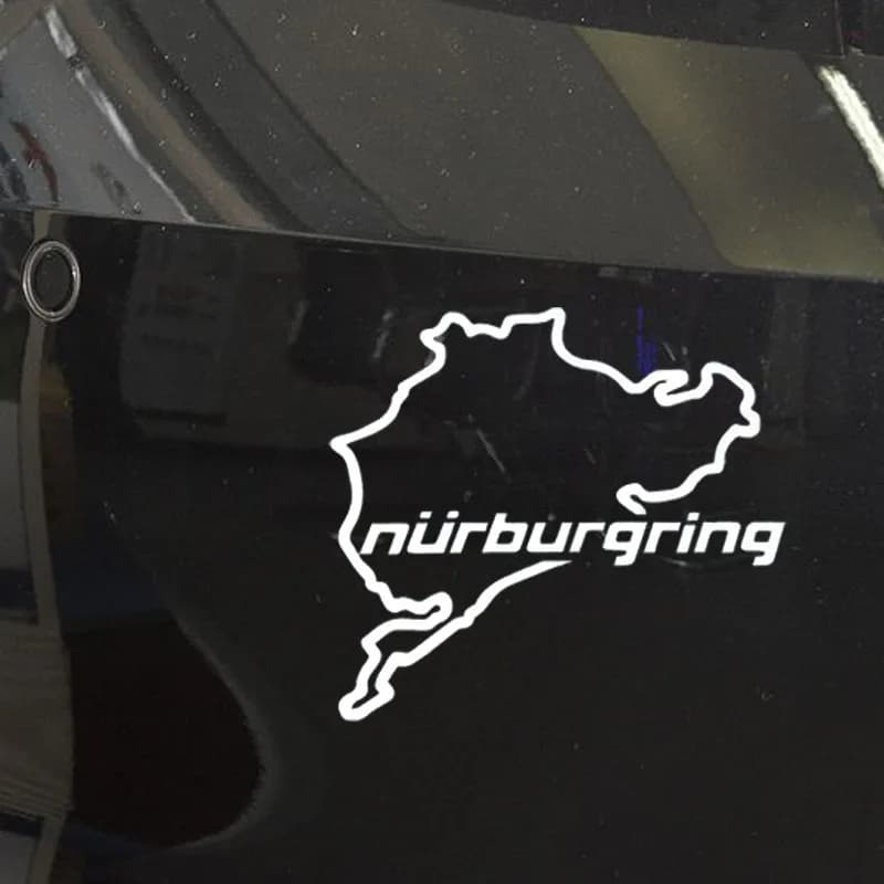 Autocollants de fenêtre créatifs pour voitures, style de voiture, course sur route, Nurburgring, mode