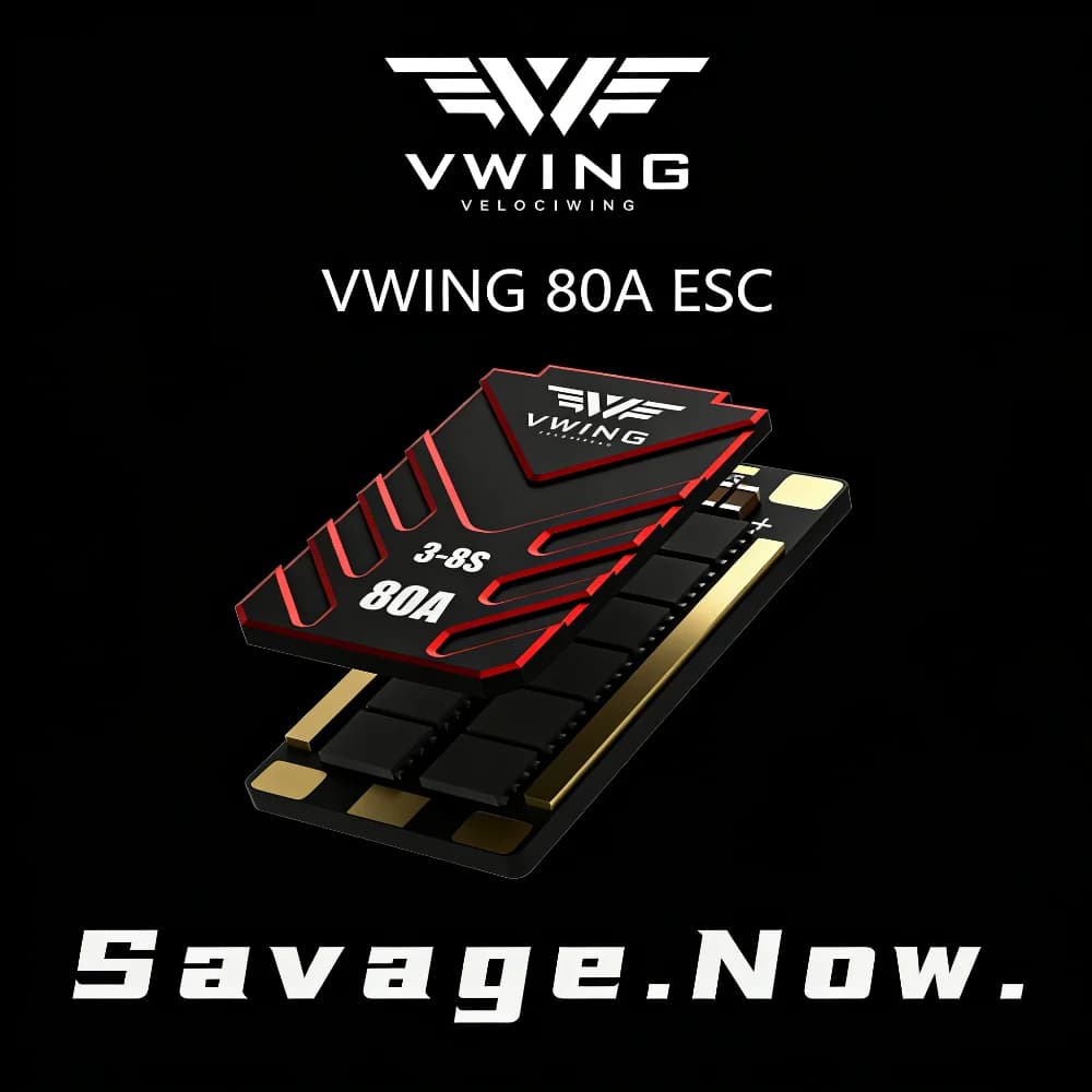 Contrôleur de vitesse brushless Velociwing Vwing 80A 3-8s Blheli_32 ESC