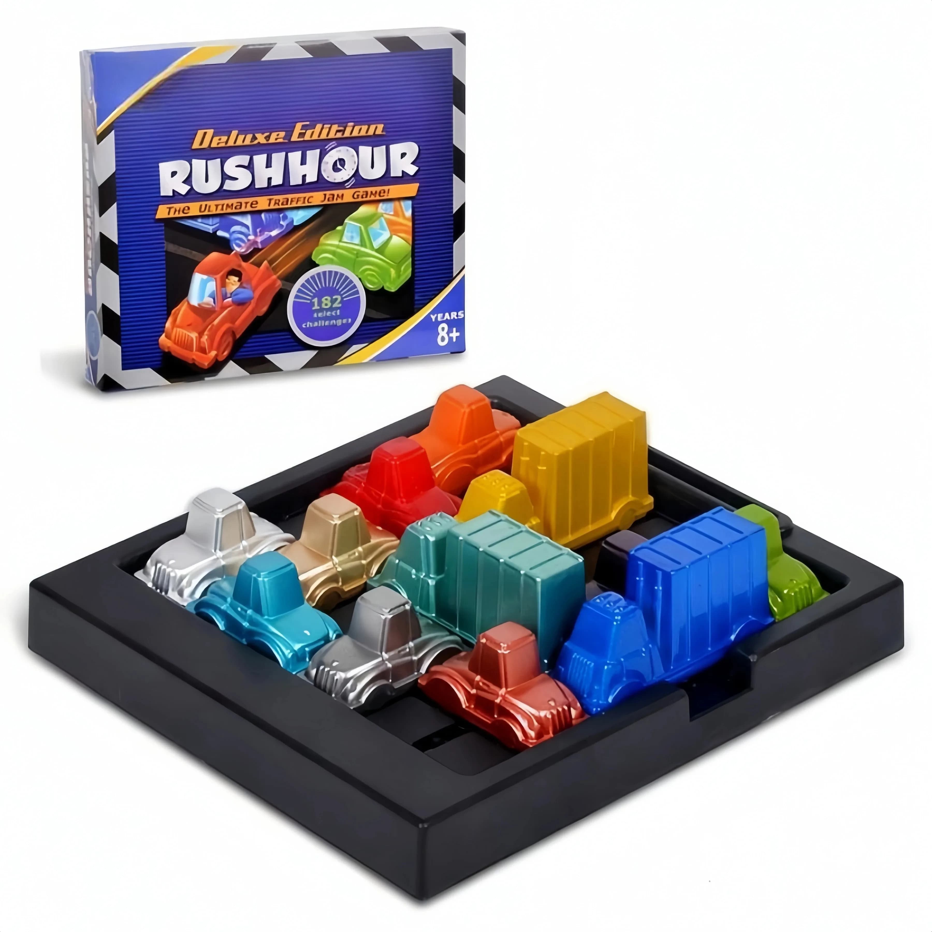 Jeu de confiture de circulation Rush Hour-Puzzle logique cérébrale classique pour enfants, Puzzle de bloc coulissant de stationnement de voiture Portable, jouet éducatif