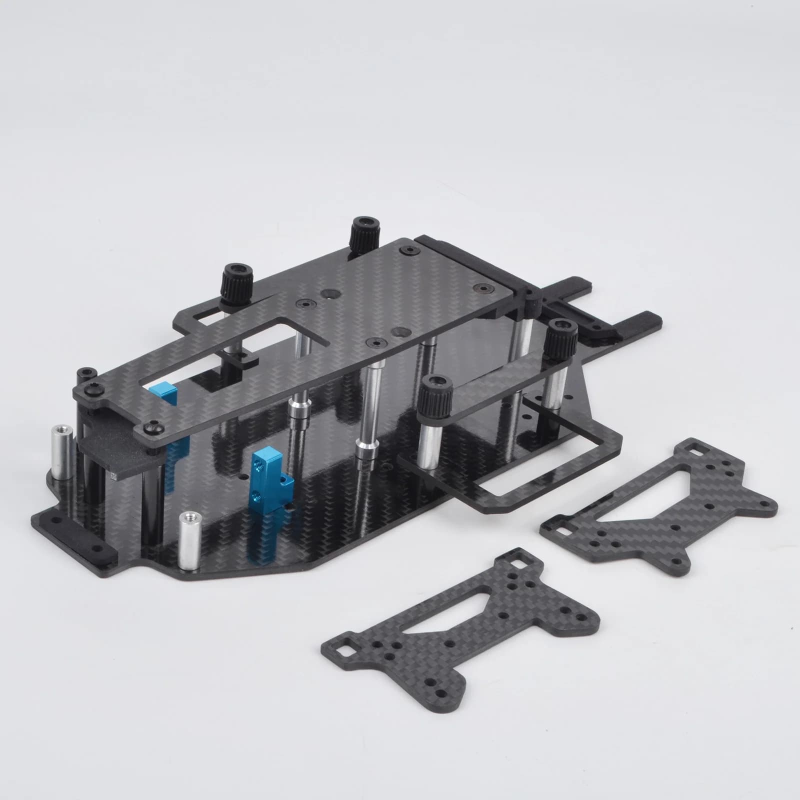 Kit de châssis en carbone pour mises à niveau du châssis Tamiya TA02 TA02W TA02S TA02SW TA02T