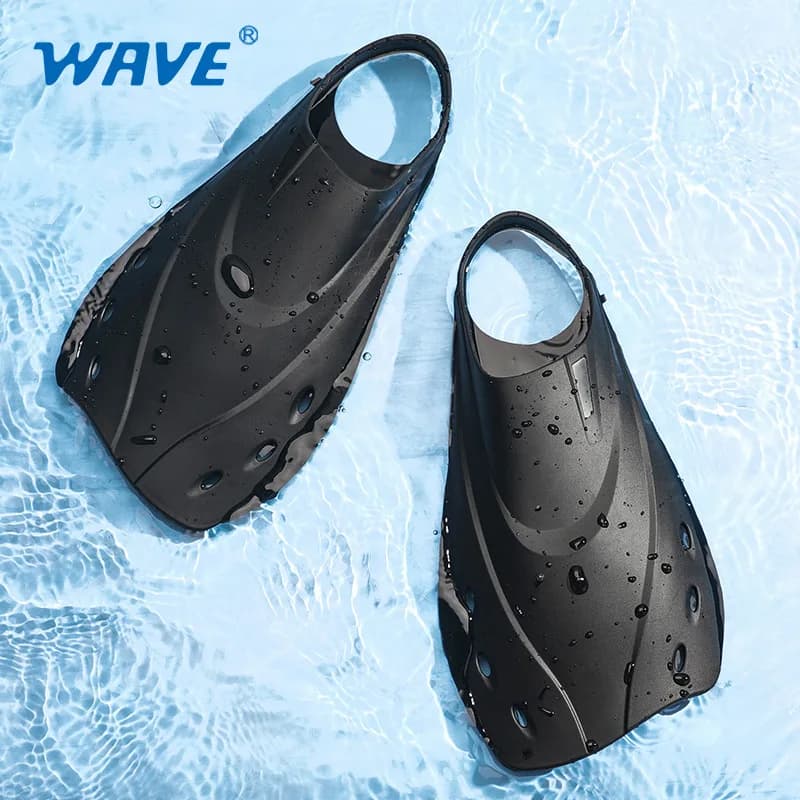 WAVE adulte natation pied couvert palmes de plongée Freestyle plongée en apnée TPR natation formation palmes courtes maillot de bain
