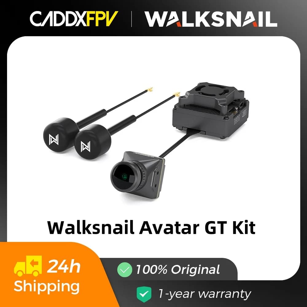 Caddx Walksnail Avatar GT Kit Max 2W VTX Gyroflow 1080P 100fps double antennes Vision nocturne capteur Starvis II Drone Fpv longue portée