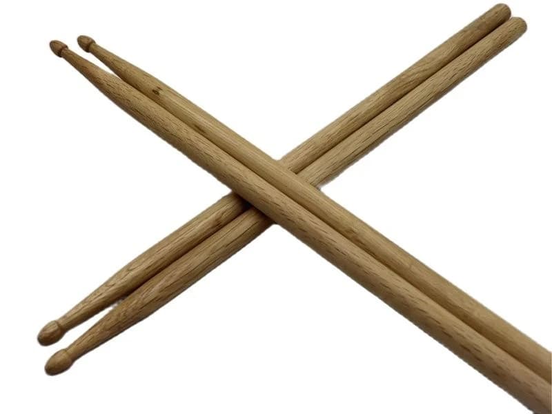 12 paires de baguettes de batterie 5A 5B en chêne et érable, multicolores, pour débutants