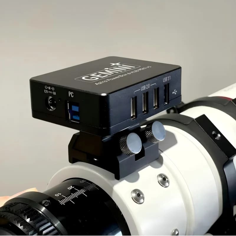 Boîtier d'alimentation astronomique GEMINI Astro 2025 Mini V2 HUB DC+ USB3.1 à lecture haute vitesse pour l'astrophotographie