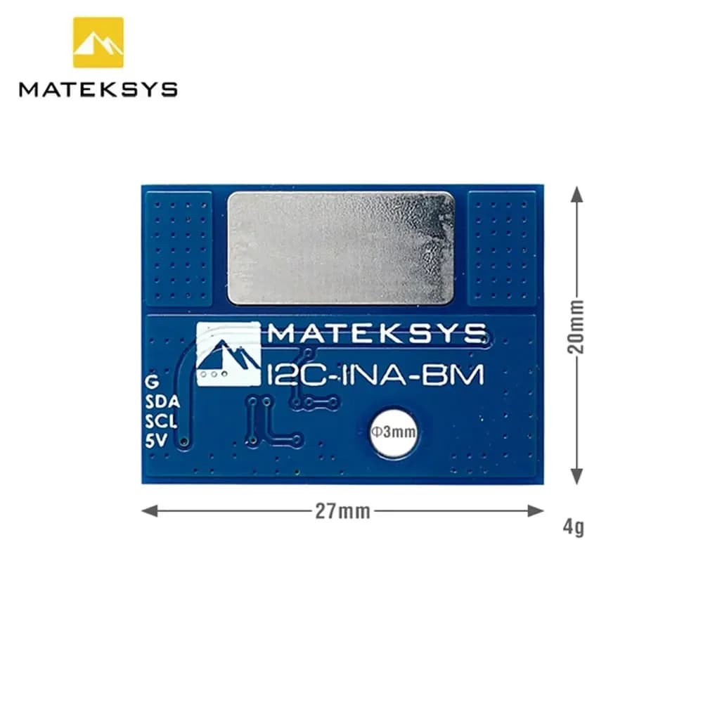 MATConvex Mateksys I2C-INA-BM un moniteur de puissance I2C ultra précis pour importateur RC FPV
