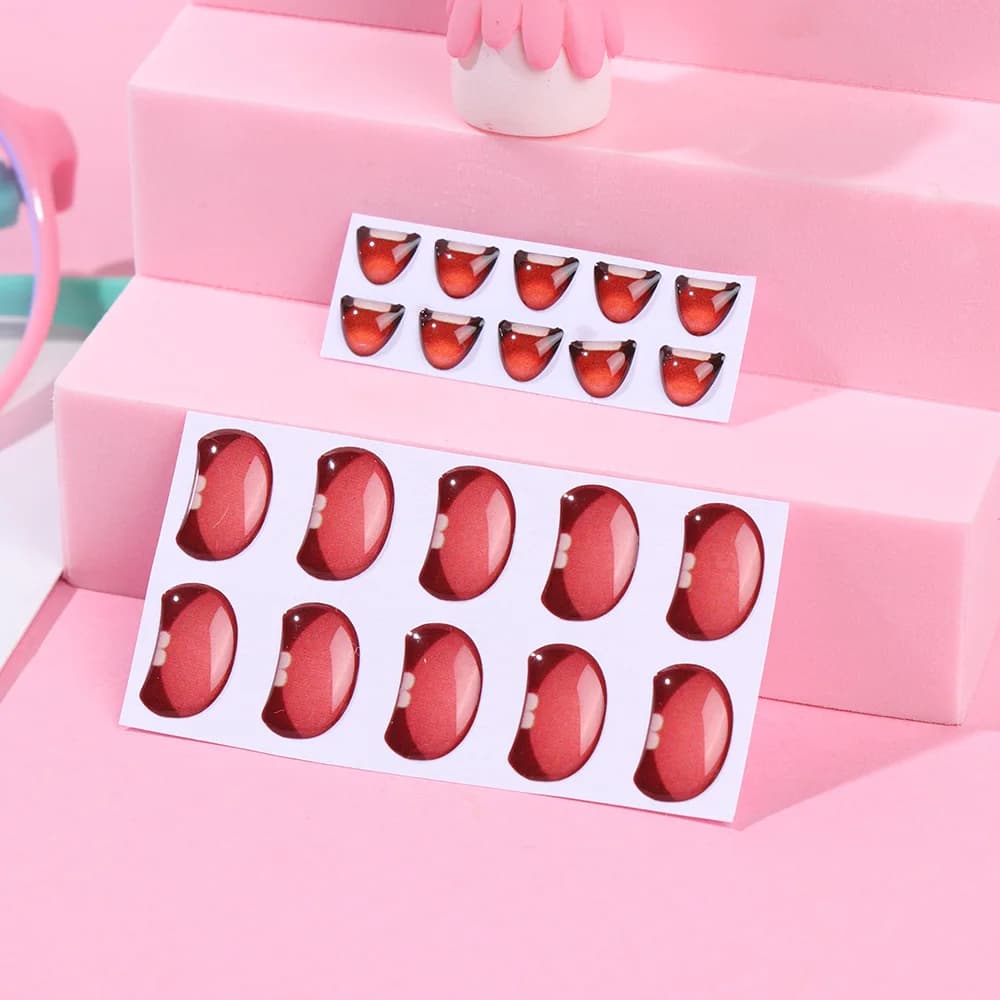 Autocollants de bouche de dessin animé mignon