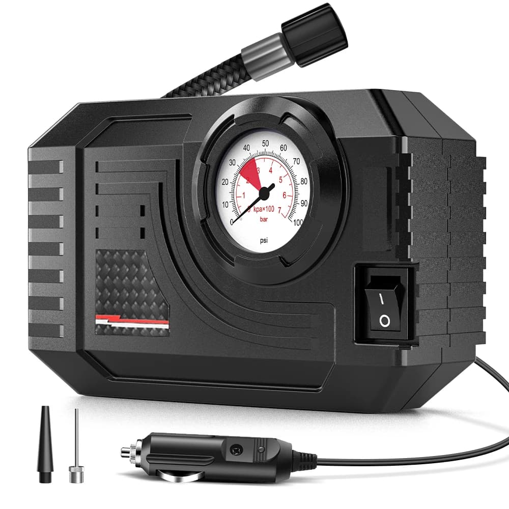 CARSUN Mini pompe à Air gonfleur de pneu voiture électrique Mini 20L/Min compresseur d'air Portable pour voiture motos vélo gonflable