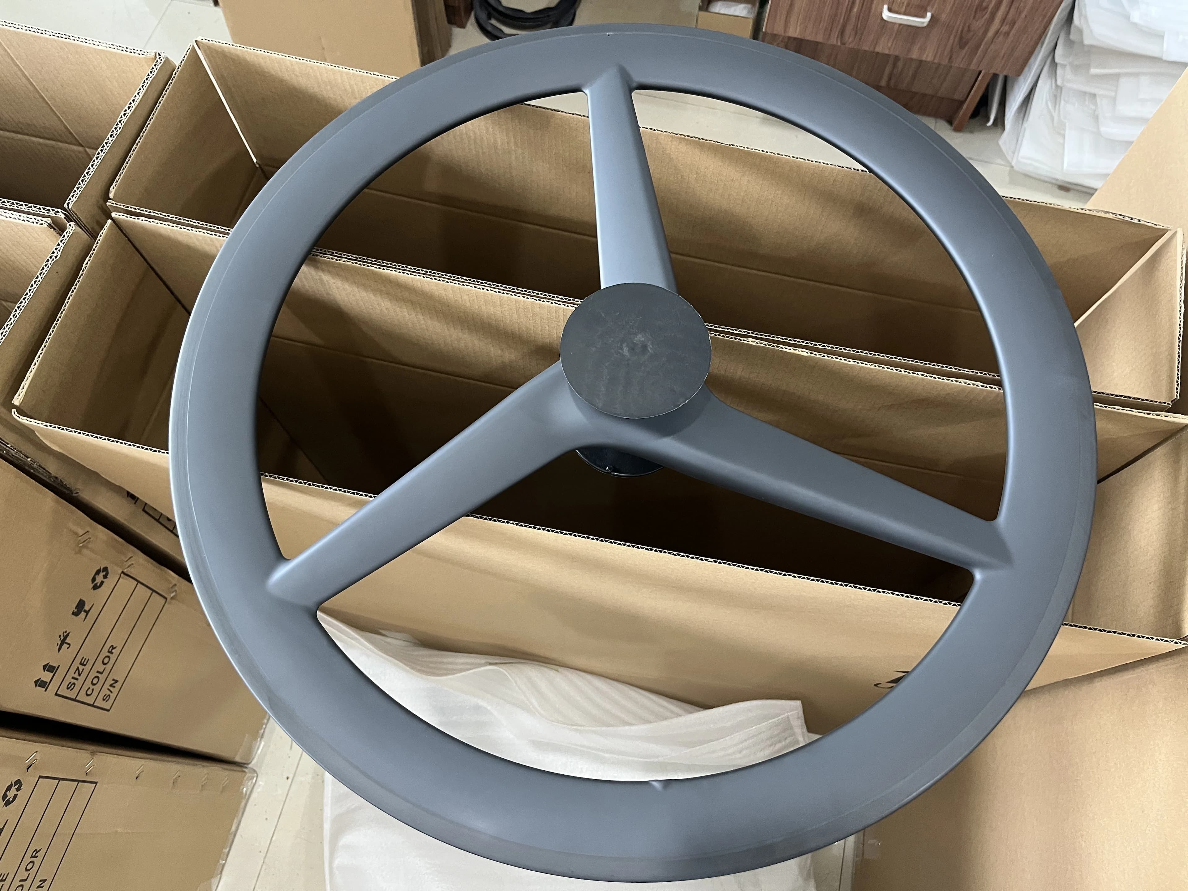 Paire de roues en carbone à 3 rayons sans chambre à air, engrenage LeicSpokes Partners, moyeu de route pour piste, vélo de course sur route, roues en carbone, nouveau modèle, 700C