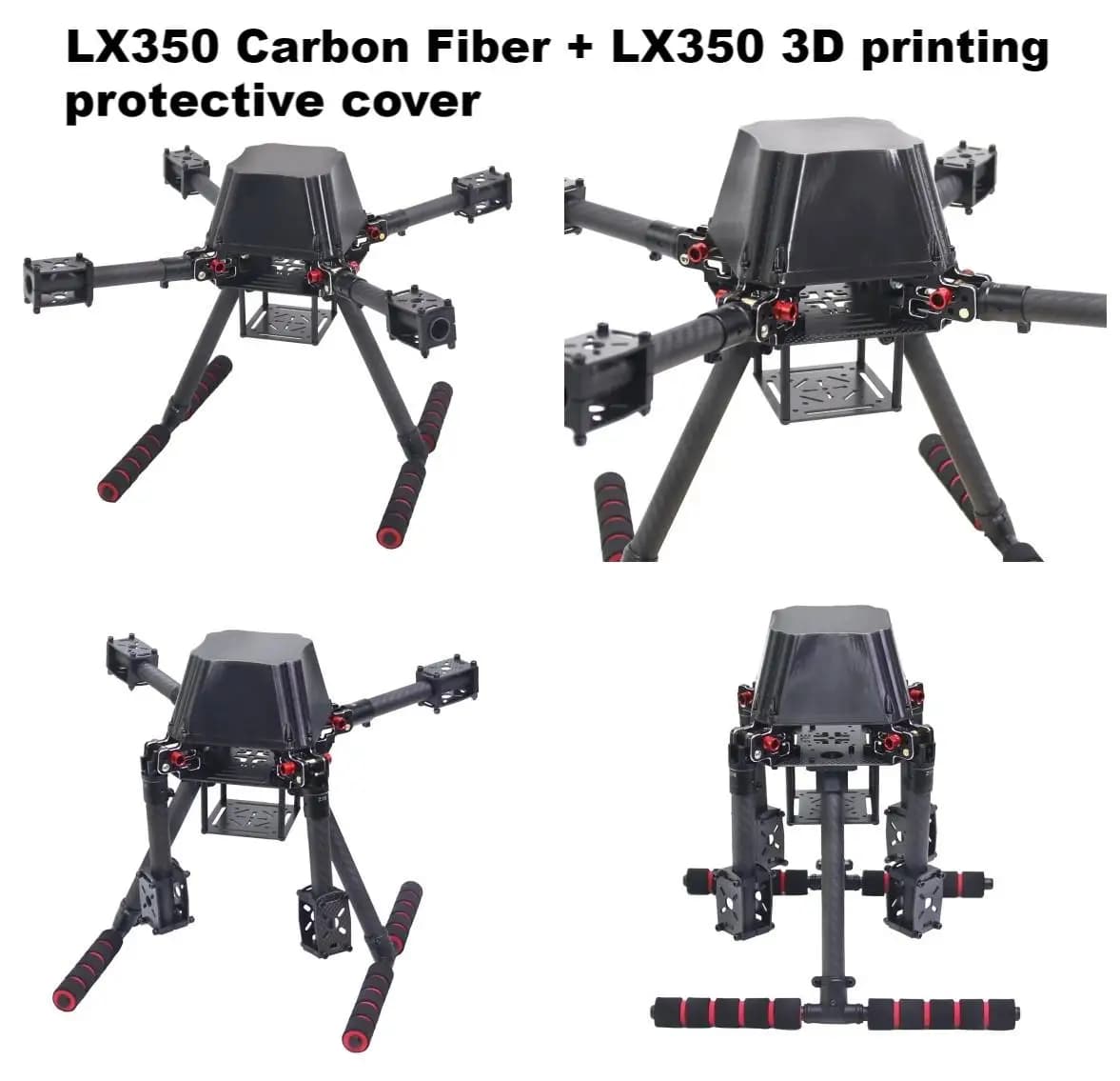 Châssis de drone avec couvercle de protection pour multicoptère RC 4 axes