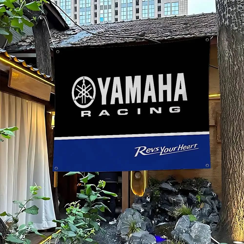Drapeau de course de moto Y-Yamaha Anime pour décoration de salon, de maison ou de dortoir, bannière décorative artistique