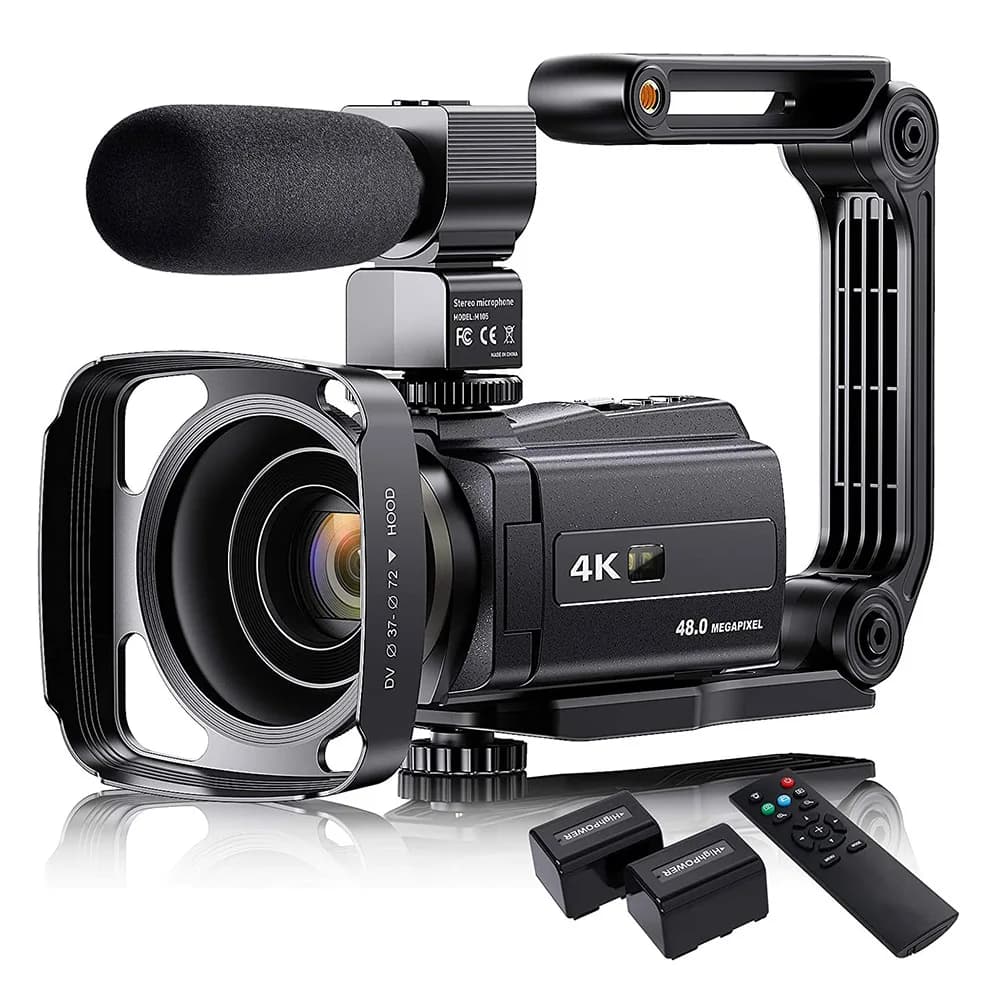 Caméra vidéo 48MP 4K Zoom 16X caméscope 3.0 "avec Microphone écran tactile Vlogging IR Vision nocturne Wi-Fi caméras Vlog Web