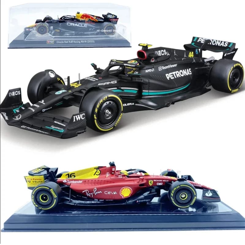 Bburago RB20 W15 2025 Ferrari SF23 1:24 Red Bull RB18 Mercedes-AMG F1 Team W14 # Modèle de voiture de course en alliage 44 Hamilton, jouet miniature en métal moulé sous pression