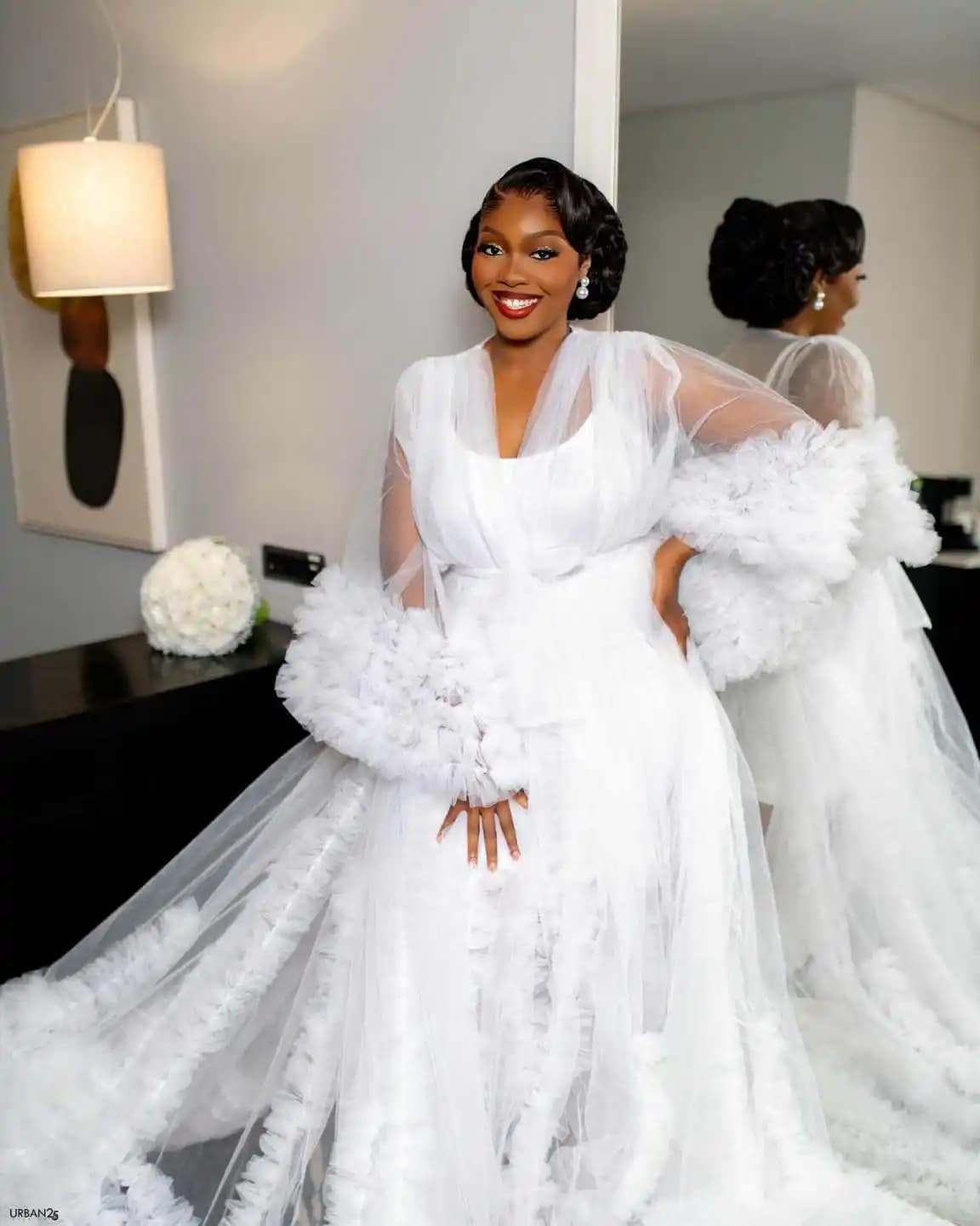 Robe de mariée blanche à volants en tulle bouffant, robes de maternité pour séance photo, robe de mariée pour femme enceinte, longue robe de nuit pour la grossesse