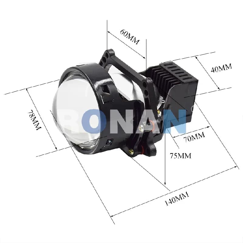 RONAN – lentille de phare Led 3.0 pouces, 45W Bi, deux réflexes, 2000LM, 5500K, pour Hella 3R G5 Hi Lo Beam, mise à niveau, rénovation