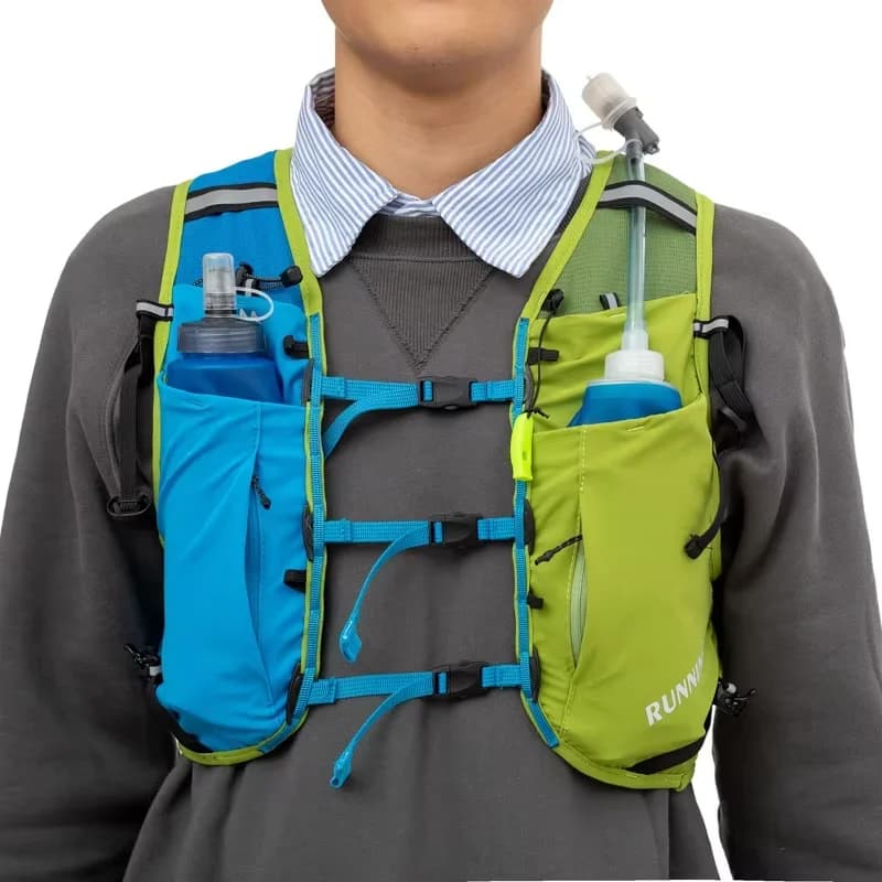 Sac à dos d'hydratation ultraléger 15L pour course à pied en extérieur, gilet de jogging respirant pour hommes, sac de marathon, sac de vélo, sac de fitness