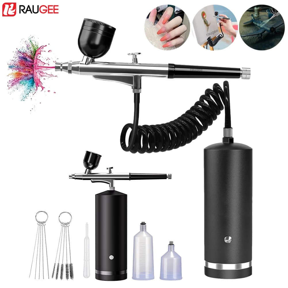 Aérographe à ongles aérographe Portable avec compresseur peinture brosse à Air Mini compresseur pistolet à peinture pour Nail Art peinture artisanat modélisation