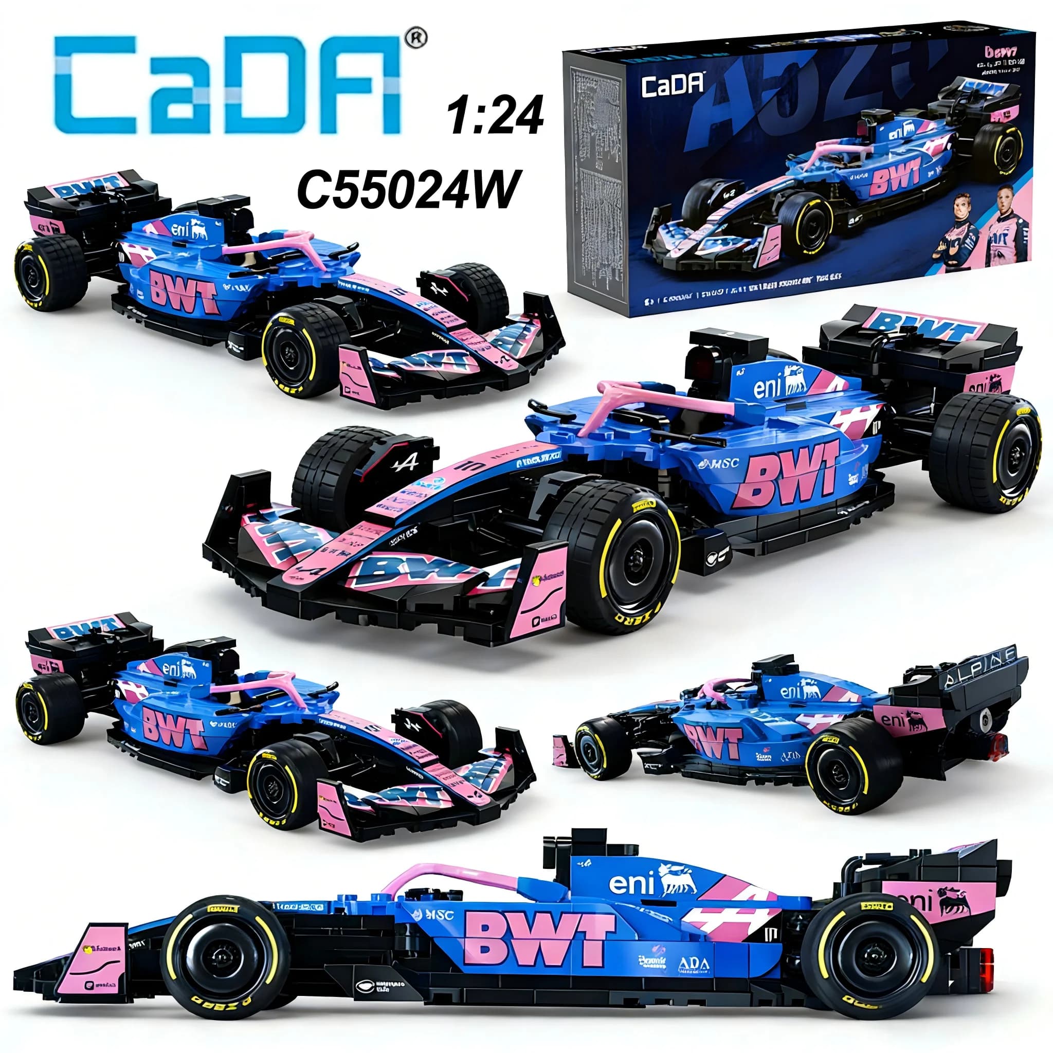 Nouvelle supercar célèbre Alpine F1 A525, voiture de course F1 numéro 43, voiture de sport, blocs de construction, briques de voiture de ville, jouets, cadeaux de vacances