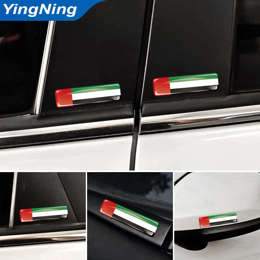 Autocollant de voiture avec drapeau des émirats arabes unis
