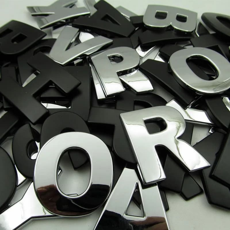3D métal bricolage lettres chiffres Alphabet Logo voiture emblème Badge autocollant