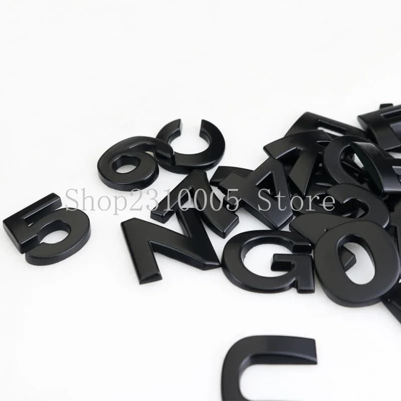 A-Z 0-9 25mm lettres numéros bricolage voiture style réaménagement emblème Logo autocollant Alphabet numéro de maison site adresse publicité